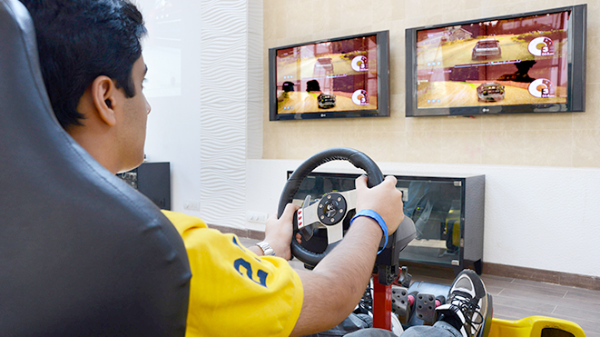 Experience Virtual Racing Cars activity at Della Adventure Park